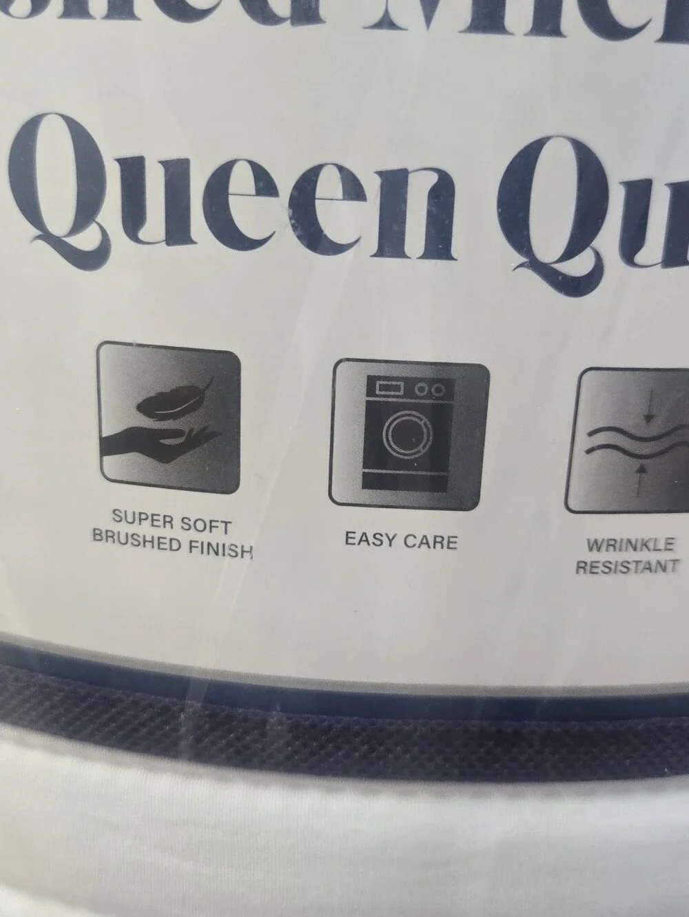 White Brushed Microfiber Queen Quilt